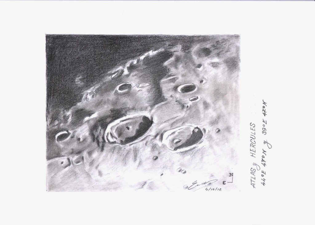 Atlas and Hercules Craters – Astronomy Sketch of the Day